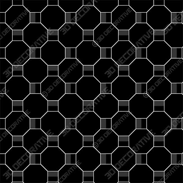 Seamless Black and Gray Floor Tile - 3D Decorative