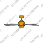 Ceiling Fan (3) 52 Boreas LED CeilingFan - 3D Decorative