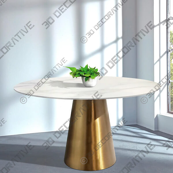 Indus Valley Orbit 4 Seater Dining Table - 3D Decorative
