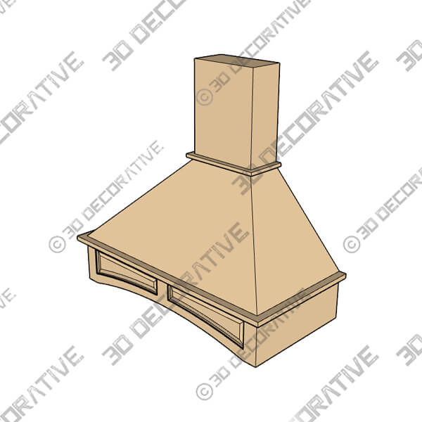 VRACHIM Series cream color Range hood - 3D Decorative