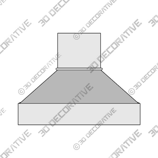 Z300 With Stainless Base Range hood - 3D Decorative