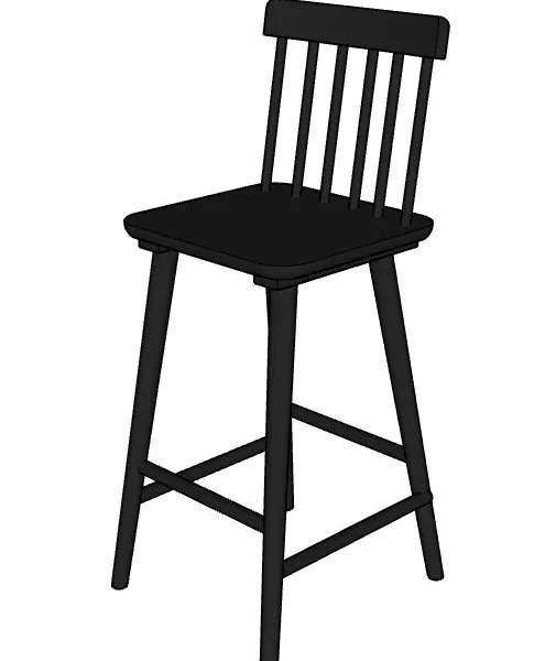 Baggett Solid Wood Counter Stool 3D Decorative 1