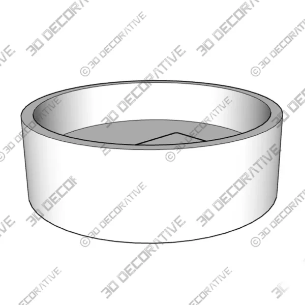 Bryant Matte Stone Vessel Round Modern Matte Stone Bathroom Sink 3D Decorative