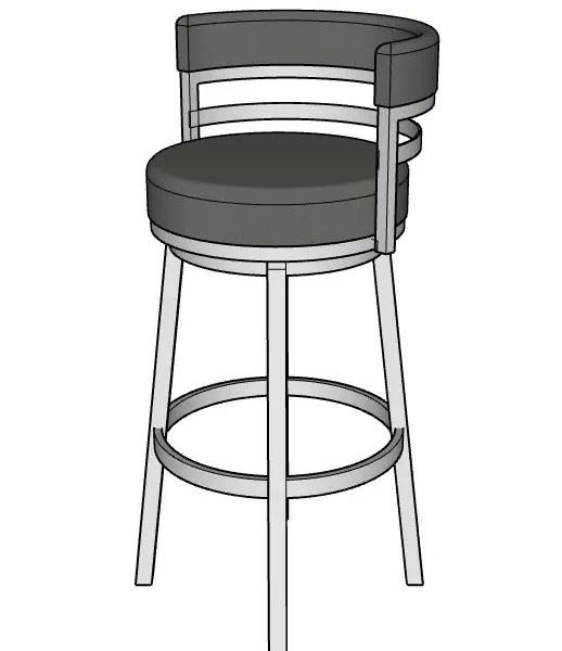 Deherrera Modern Swivel Counter or Bar Stool 3D Decorative