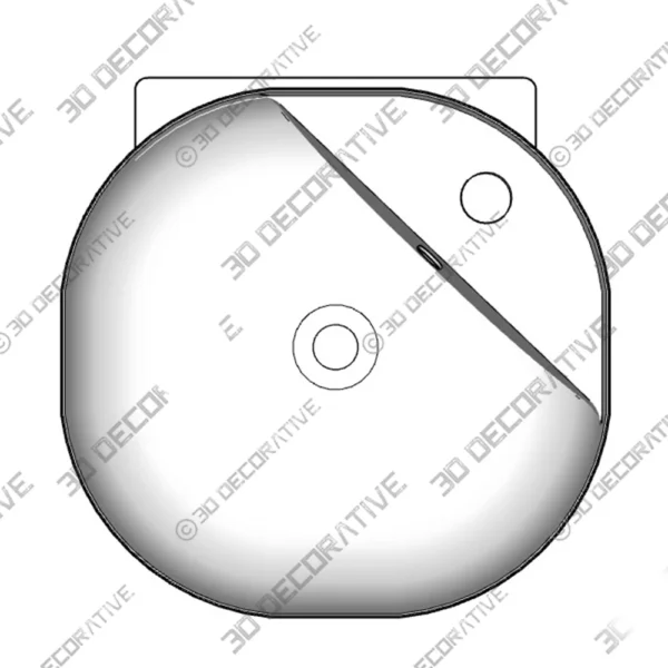 Dieppe Ceramic Wall mount Rectangular Modern Glossy White Bathroom Sink 3D Model