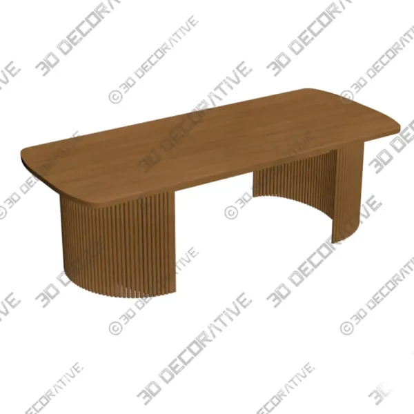 Eljin Mid Century Modern Dining Table 3D Decorative
