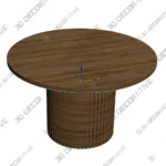 Fiammetta Round Pedestal Dining Table - 3D Decorative Fiammetta Round Pedestal Dining Table 3D Decorative