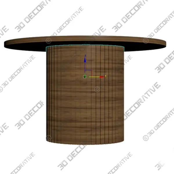 Fiammetta Round Pedestal Dining Table 3D Model