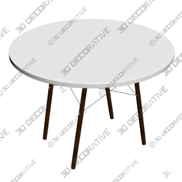 Jordan Round Dining Table 3D Decorative