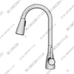 Doherty Single Handle Pull Down Sprayer Kitchen Faucet - 3D Models Doherty Single Handle Pull Down Sprayer Kitchen Faucet 3D Models