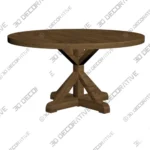 GreyLeigh Ashbaugh Pedestal Dining Table - 3D Decorative GreyLeigh Ashbaugh Pedestal Dining Table 3D Decorative