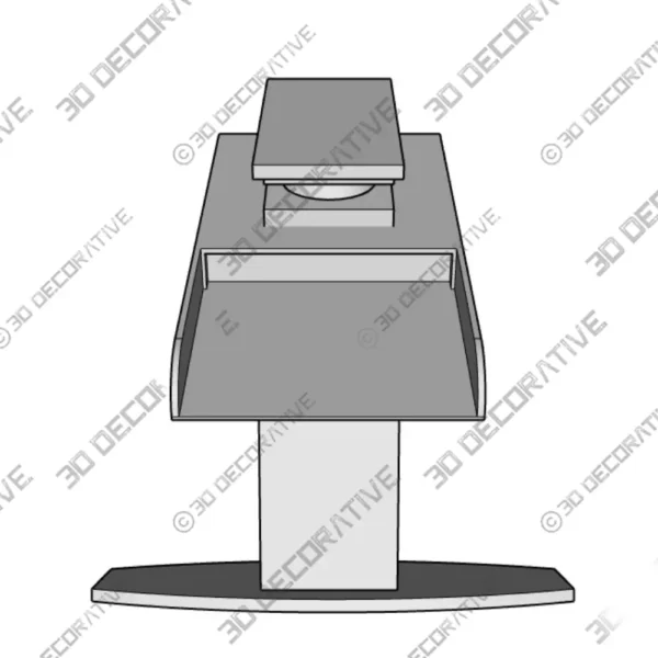 LED Waterfall Spout Single Hole Bathroom Faucet – 3D Decorative