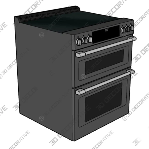 Cafe 30 Smart Slide In Electric Range Induction Cooktop 3D Decorative