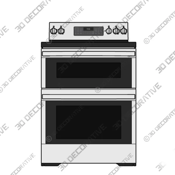 GE Profile 6.6 cu ft Smart Freestanding Electric Range 3D Models