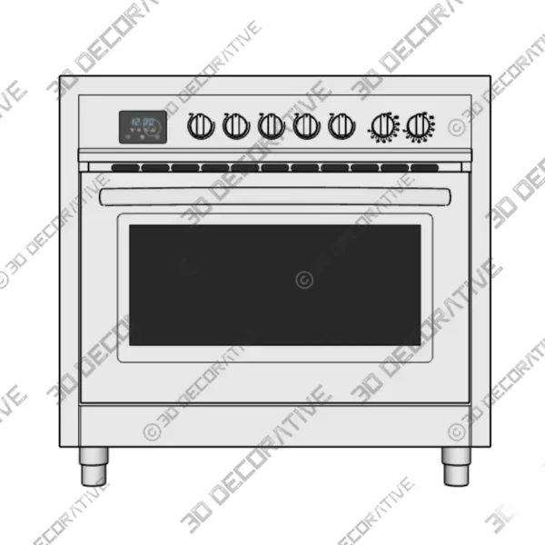 Koolmore 36 Freestanding Electric Range Convection Oven 3D Decorative