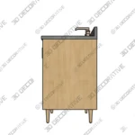 Ashbury 36 White Oak Vanity Right Sink Asymmetrical Design - 3D SketchUp Ashbury 36 White Oak Vanity Right Sink Asymmetrical Design 3D SketchUp