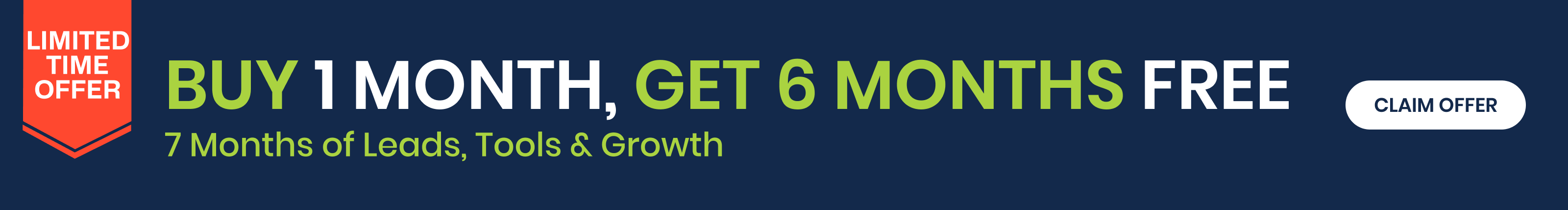 Buy 1 and Get Additionally 6 Months Free- Tools and Leads